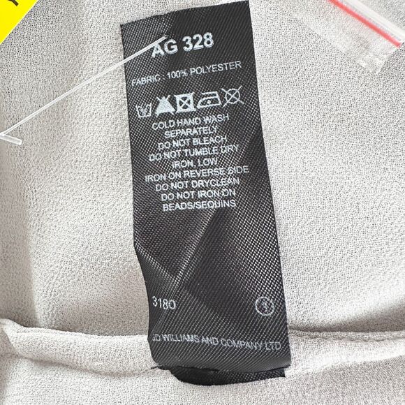 Anthology Top Women 22, 24 Plus Gray Sequins Chiffon Sheer Layers Retro Glam NWT - Picture 6 of 9